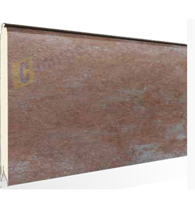 Panel Liso LISO ACERO CORTEN para puerta de garaje seccional