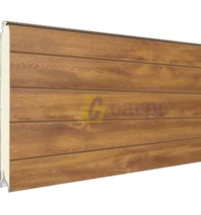 Panel Acanalado LISO I.Madera para puerta de garaje seccional