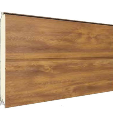 Panel Uniacanalado LISO I.Madera para puerta de garaje seccional