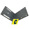 Placa de tope resorte para sujeción a perfil "C"