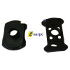 Protección para rodillo en plastico negro con rueda de 2"