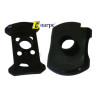 Protección para rodillo en plastico negro con rueda de 2"
