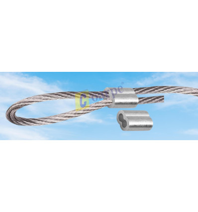 Opresor ovalado para cable de acero (Pack 12 unidades)