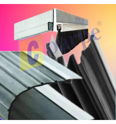 Perfil  Alum.Recto 3000*25 mm. Cepillo/Goma cubremanos