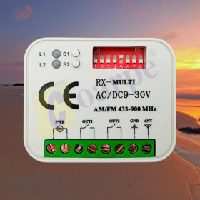 Central receptora multimarca 230V, salida pulsador, para persianas y toldos, Murcia, Lorquí