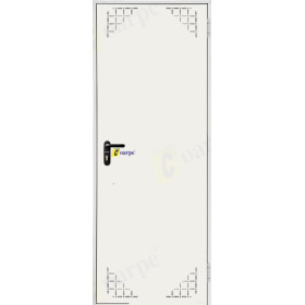 Puerta Multiusos Con Rejilla  800*2050 Blanco Ral 9010