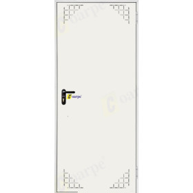 Puerta Multiusos Con Rejilla  890*2050 Blanco Ral 9010