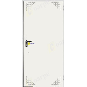 Puerta Multiusos Con Rejilla  990*2050 Blanco Ral 9010