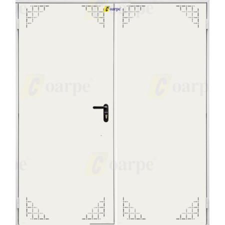 Puerta Multiusos blanca de Doble Hoja con Ventilación