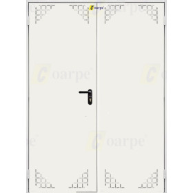 Puerta Multiusos C/Rejilla 2 hojas 1490*2050 Blanco Ral 9010