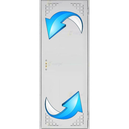 Puerta Multiusos Reversible gris con Ventilación 800*2050