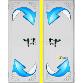 Puerta Multiusos Reversible gris con Ventilación 800*2050