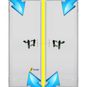 Puerta Multiusos Reversible gris sin Ventilación 800*2050