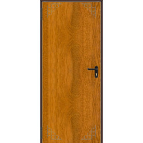 Puerta Multiusos  890*2050 Con Rejilla Imitación Madera PADILLA