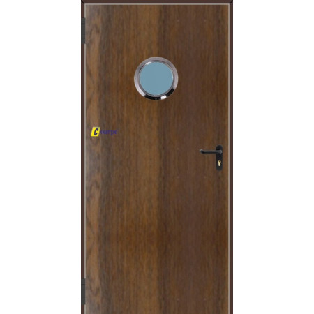 Puerta Multiusos Mirillas  990*2050 Imitación Madera PADILLA