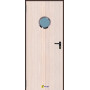 Puerta Multiusos Mirillas  890*2050 Imitación Madera PADILLA
