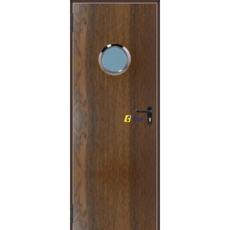 Puerta Multiusos Mirillas  800*2050 Imitación Madera PADILLA