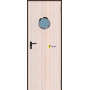 Puerta Multiusos Mirillas  800*2050 Imitación Madera PADILLA