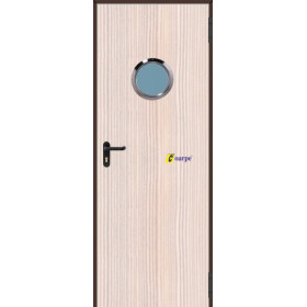 Puerta Multiusos Mirillas  800*2050 Imitación Madera PADILLA