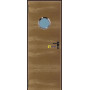 Puerta Multiusos Mirillas  800*2050 Imitación Madera PADILLA
