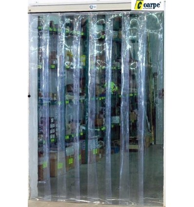 Cortina fija de lamas 1/H PVC