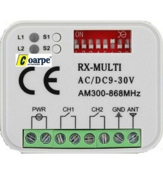 Receptor multimarca 12/24v. 2 salidas