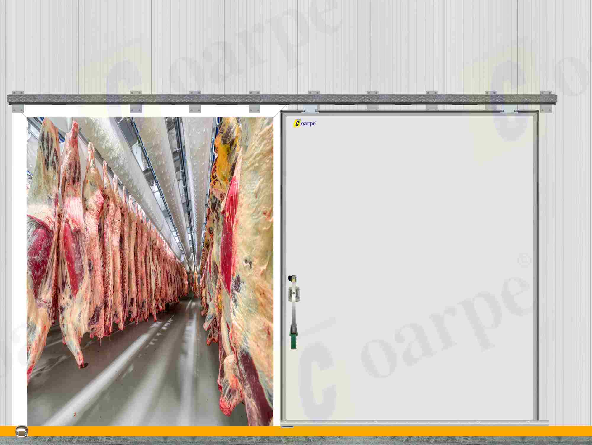 Puerta corredera frigorífica